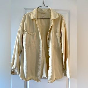 Jean-Like light beige button front jacket